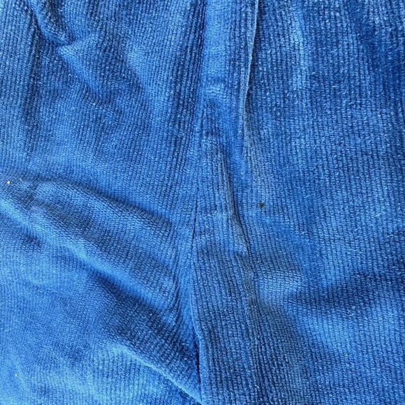 Vintage 1970s Overalls Toddler Size 18m Corduroy Blue Turtle Appliqué - Picture 8 of 11